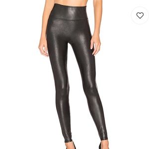 *Like NEW!!* SPANKS Faux Leather leggings in Black - Women’s Large